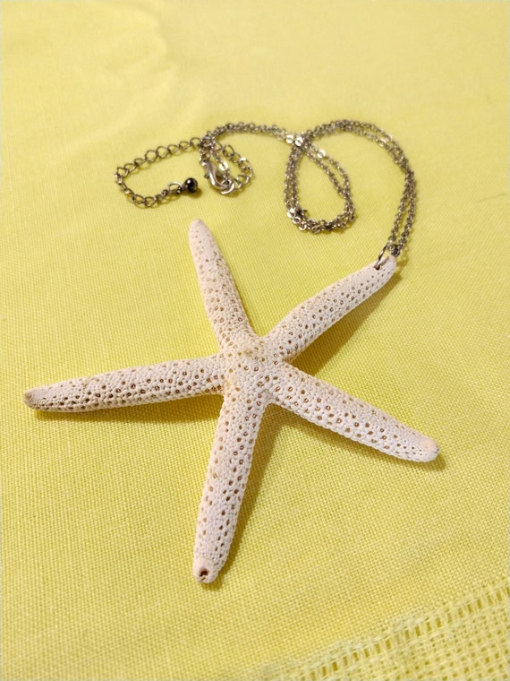 Starfish Necklace - Real Starfish - Vintage Summe… - image 1
