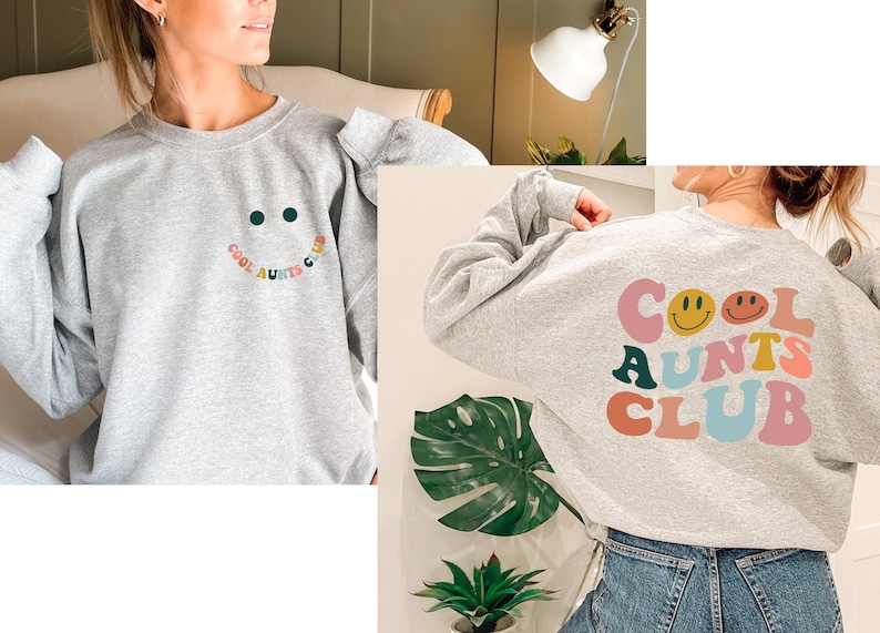 Cool Aunts Club Sweatshirt Cool Aunt Sweatshirt Auntie - Etsy