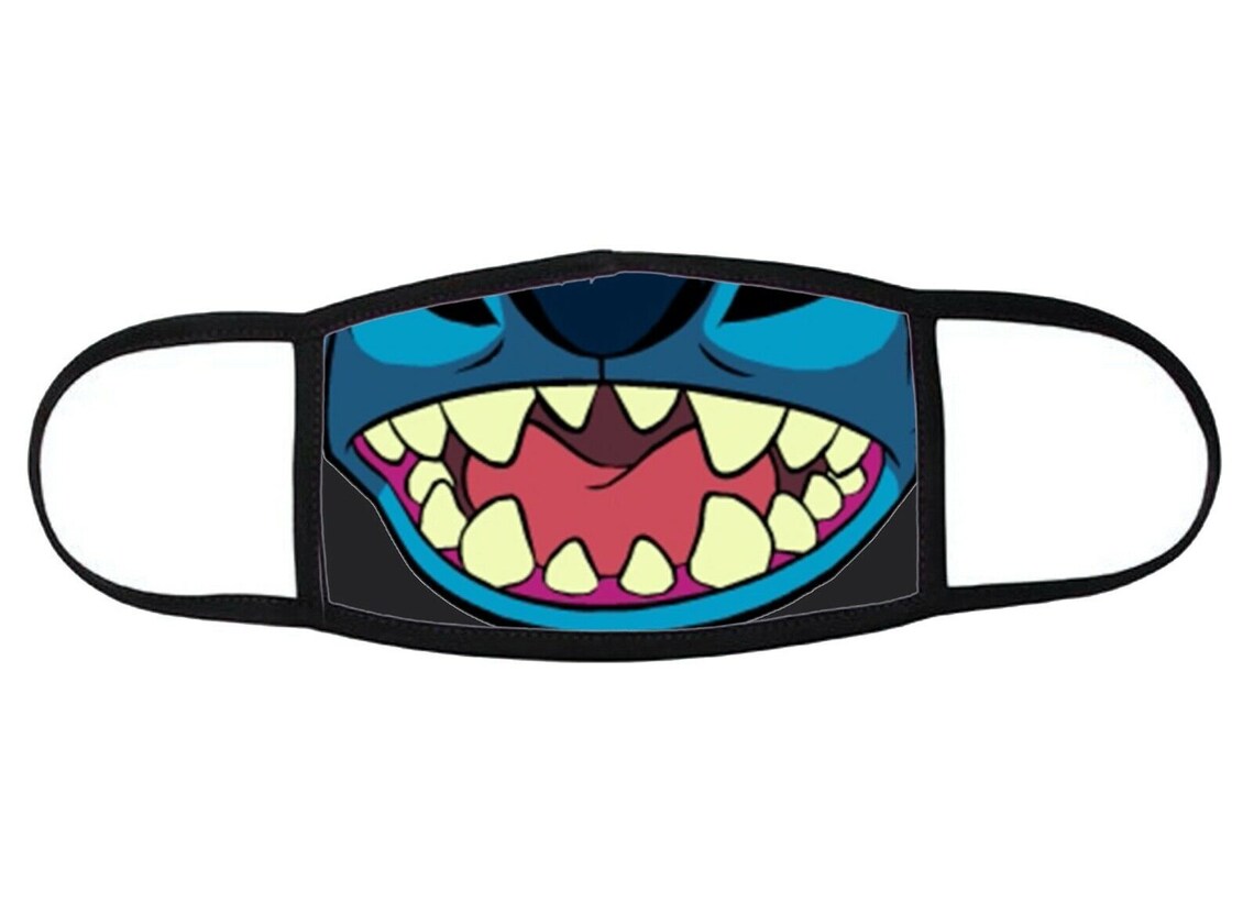 Stitch Mouth Face Mask Adult Size Etsy