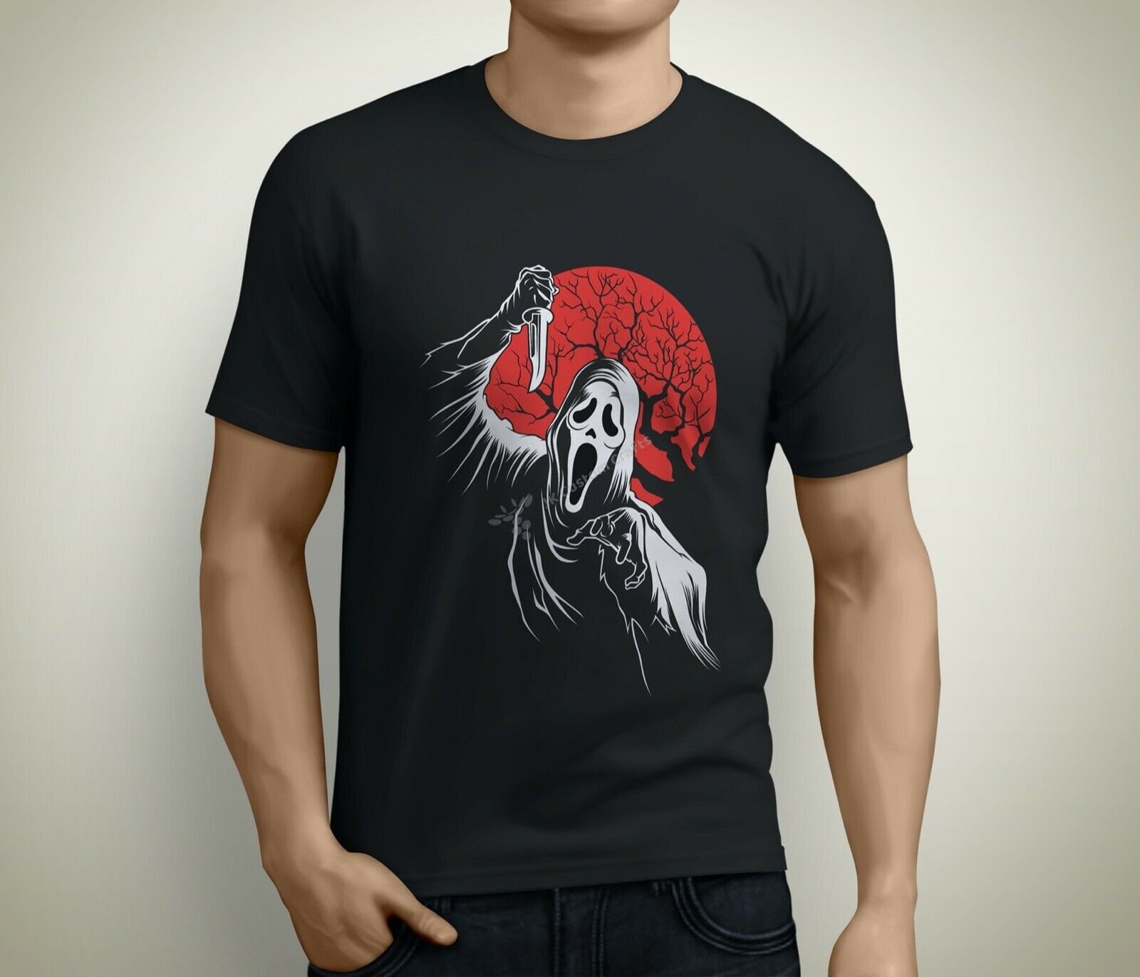 Scream Horror Black Adult TShirt Etsy