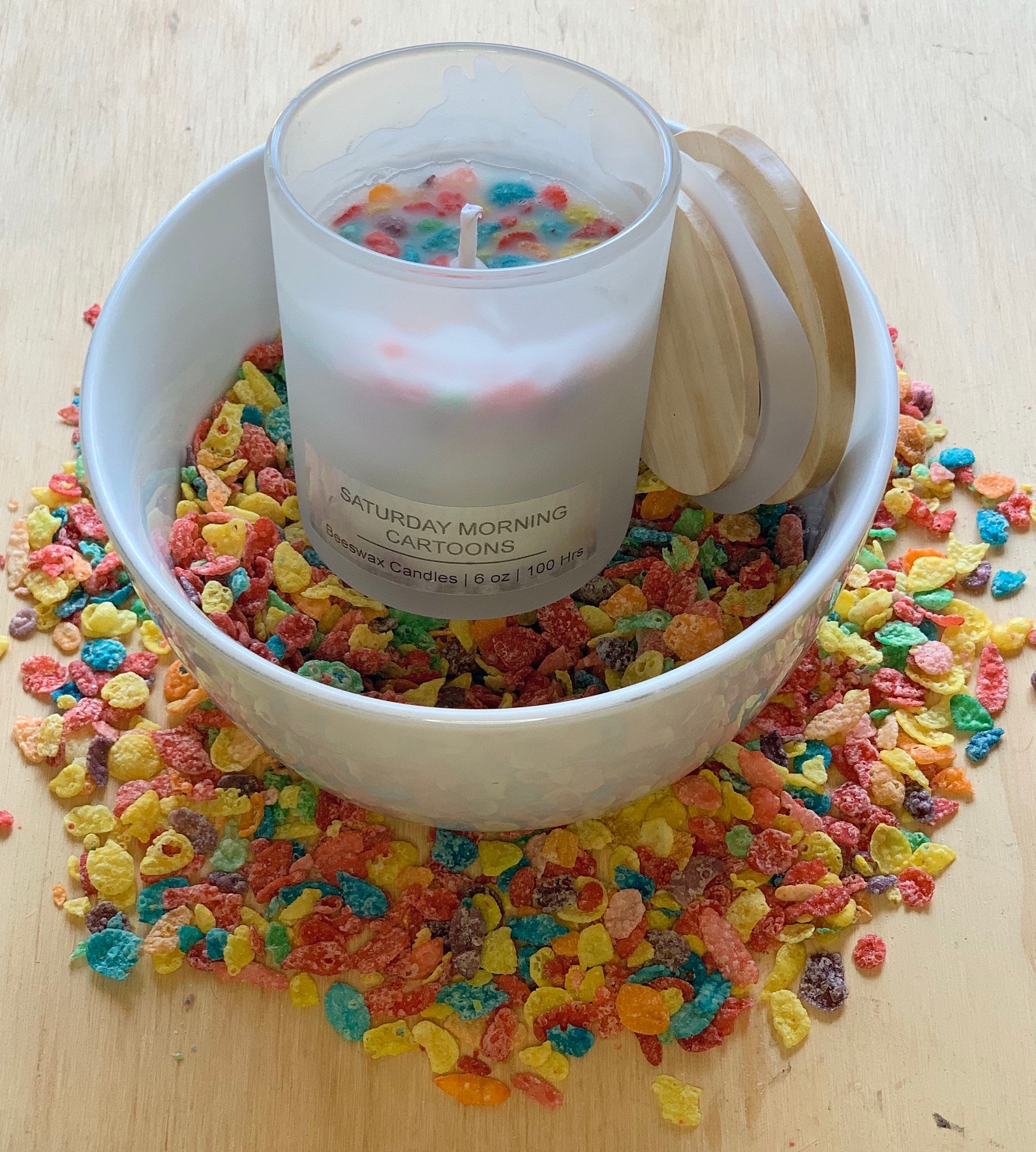 Beeswax Candle Cartoon Inspired Cereal Hemp Fabric Bookish Etsy