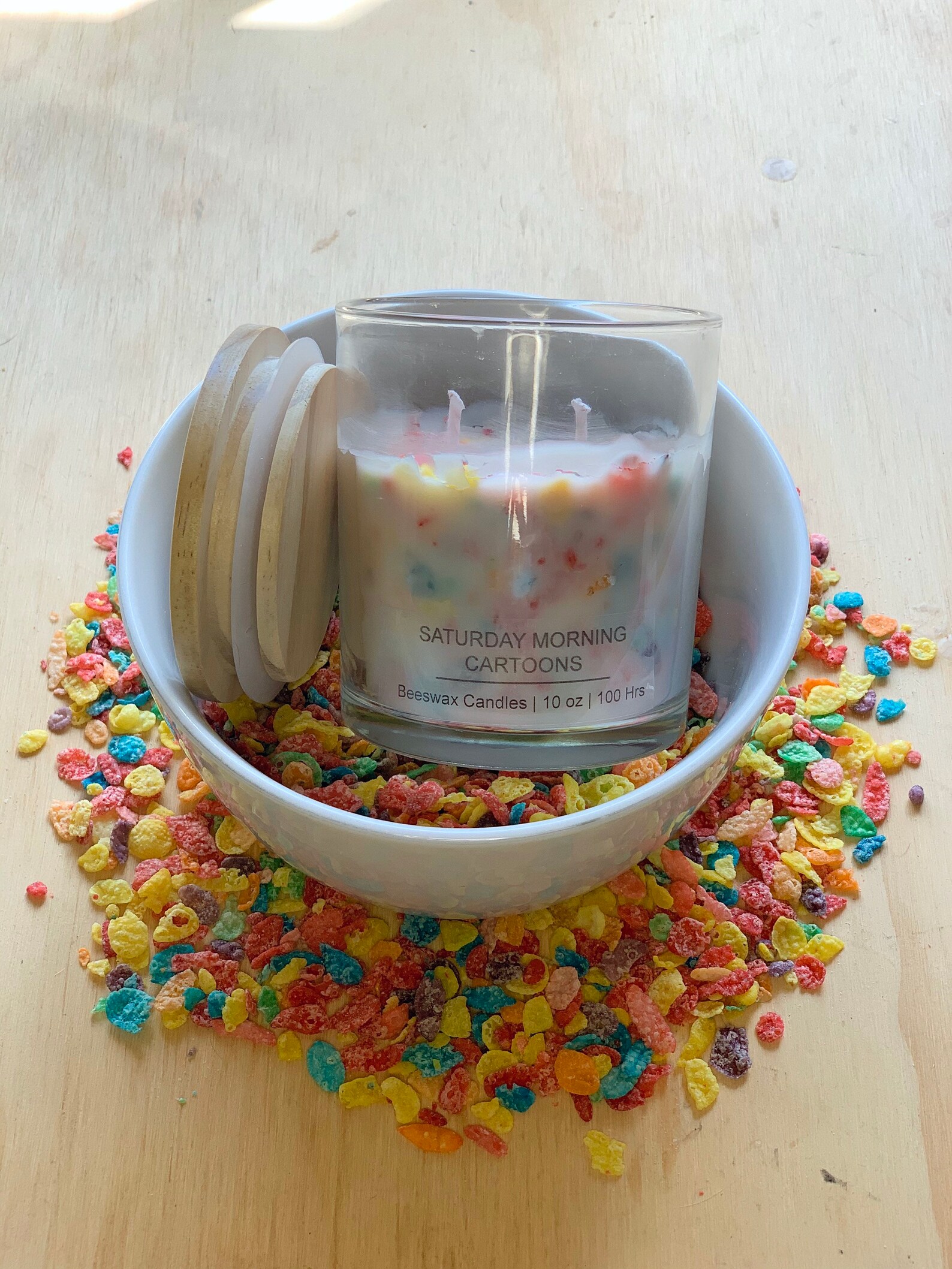 Beeswax Candle Cartoon Inspired Cereal Hemp Fabric Bookish Etsy