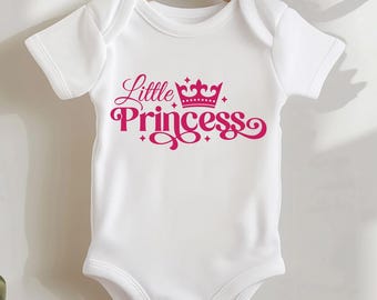 Personalized Little Princess Bodysuit - Handmade Girl Onesie