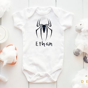 Personalized Bodysuit Personalized Spider bodysuit, Super Hero Bodysuit, Personalized bodysuit, Baby Shower Gift, Christmas Gift bodysuit