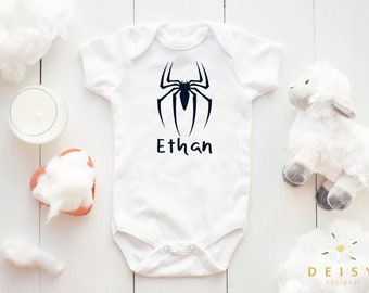 Personalized Spider Baby Bodysuit: Super Hero Gift