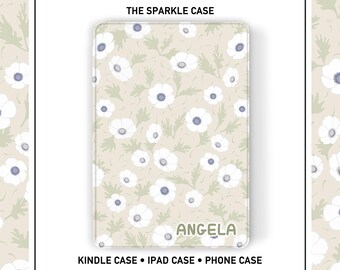 Free Personalization Kindle Case, Colorsoft Paperwhite Protective Clear Kindle Cover with Stand & Strap Option