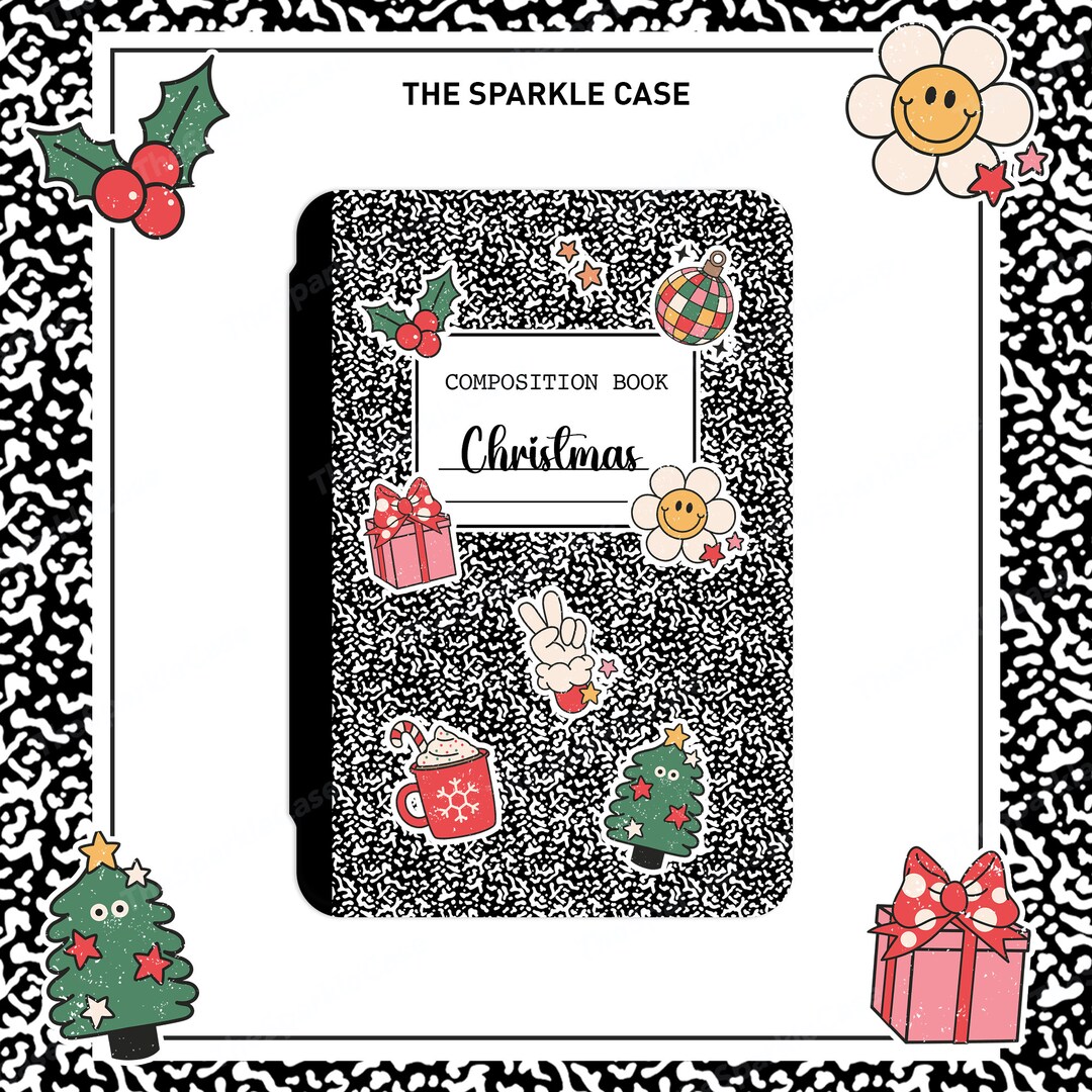 Christmas Theme Composition Notebook All New Kindle 6 2022 Case Kindle