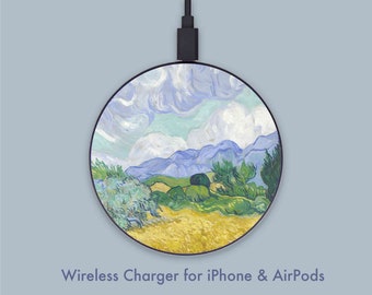 Van Gogh Masterpiece Wireless Charger | 15 W Wireless Charger | Fast Charing Phone Charger | Charging Pad | iPhone Charger | Android Charger