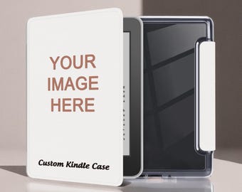ColorSoft Kindle, Paperwhite Case, Clear Back, Custom 7"/6.8", Personalized Cover