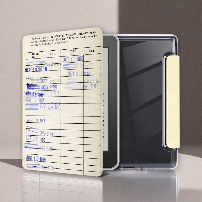 May include: A vintage library card with a yellowed background and blue ink. The card has a date due section with dates ranging from September 1981 to August 1989. The card is from the Louis R. Wilson Library.
