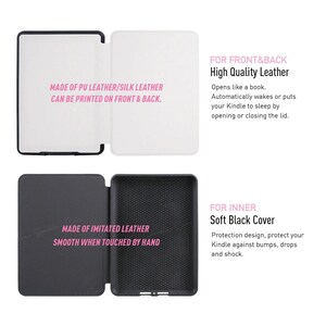 Library Card Kindle Paperwhite Cover, Magnetic Protective Case, Clear Back Cover Available image 7