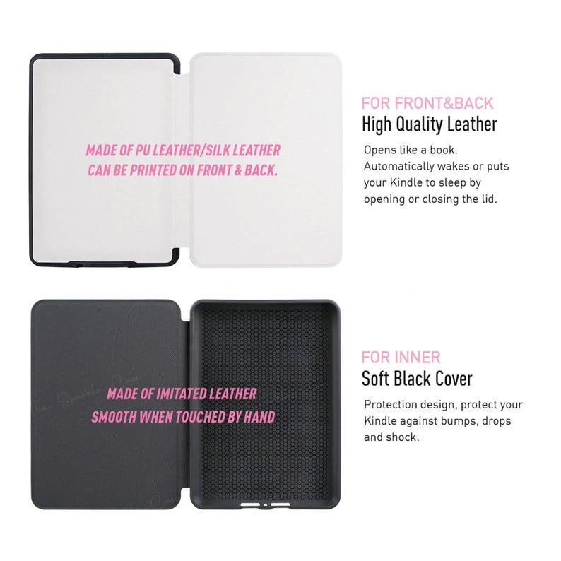 Library Card Kindle Paperwhite Cover, Magnetic Protective Case, Clear Back Cover Available image 7