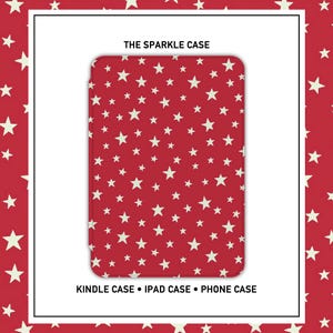 Colorsoft Customize kindle case kindle 7” case cover paperwhite 2021 cover paperwhite 6.8” case kindle 10th 11th 12th Gen Cover Red Stars