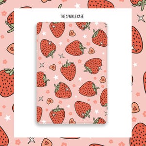 Strawberry Pattern Cute iPad 10.2 case iPad 9.7 case iPad Air 4 iPad Pro 12.9 iPad Mini 6 iPad 8th iPad Pro 11 iPad 9th iPad mini 5