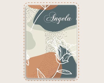 Pastel Floral iPad Case: Neutral Flower Design, Personalized Cover