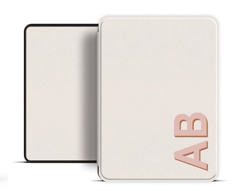 Custom Monogram Kindle Case, Personalized Initial Cover for Kindle Paperwhite, Colorsoft, Oasis, or Basic