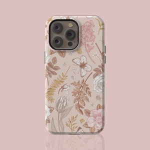 Butterfly Botanical Protective iPhone 15 Pro 15 Pro Max 14 13 Pro Max case iPhone 12 case iPhone 11 Max Case iPhone X Galaxy S24 S23