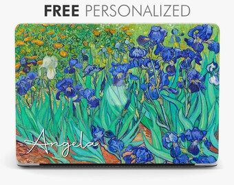 Macbook Case Hard Cover Macbook Air 13 Pro 13 Case Macbook Pro 15 Pro 16 Customized name Hard Case Sunflowers Van Gogh Painting