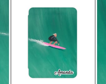 Funda para Kindle Surfer, cubierta ColorSoft, protectora, encendido/apagado automático, correa integrada, regalo para amantes de los libros.