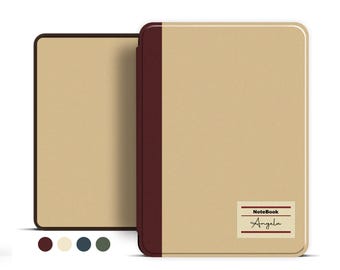 ColorSoft Clear Kindle Paperwhite Case, Minimalist Notebook Style with Hand Strap Customizable Design