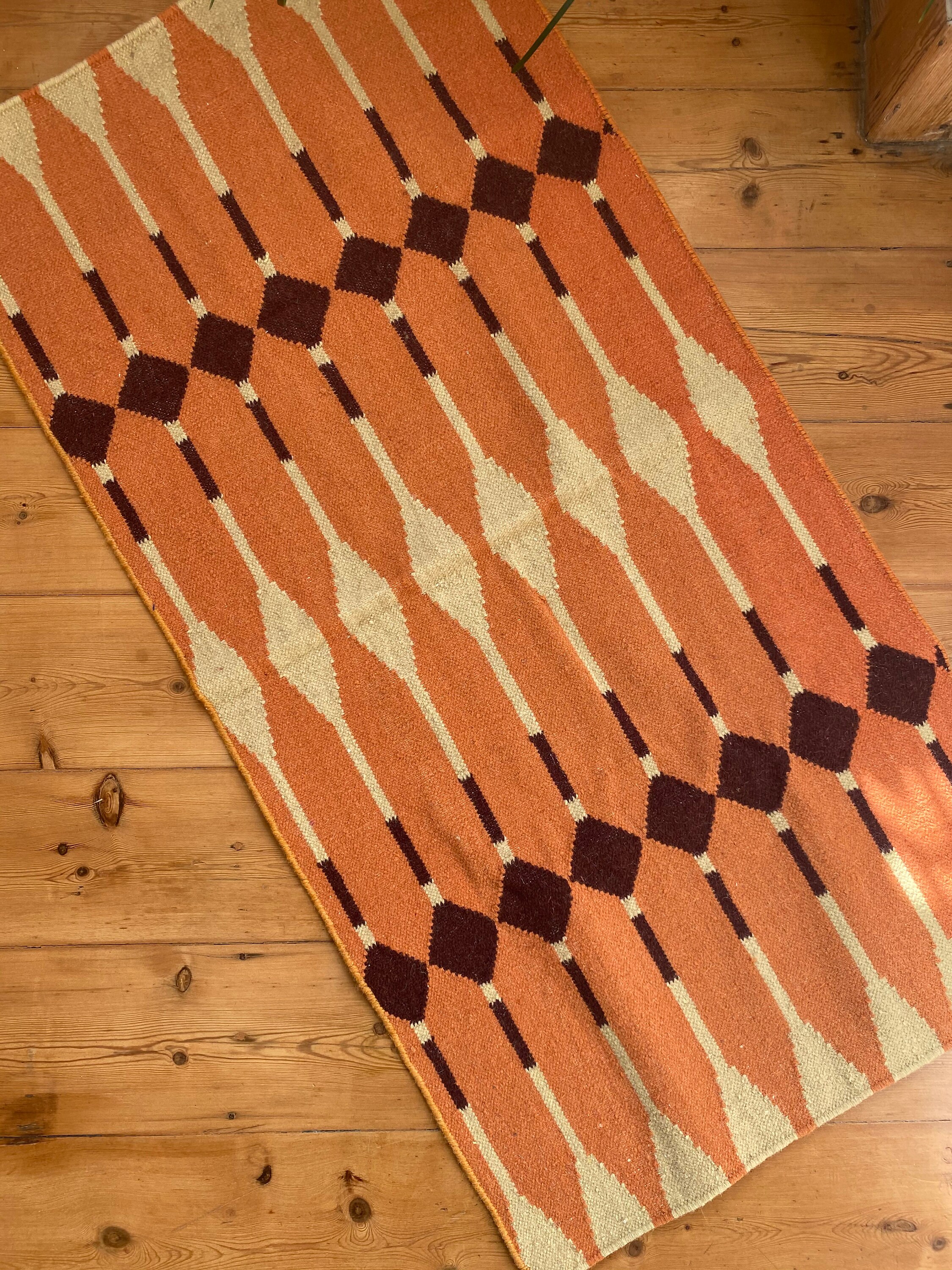 Unique handwoven yak wool and jute rug made in Himalaya Etsy