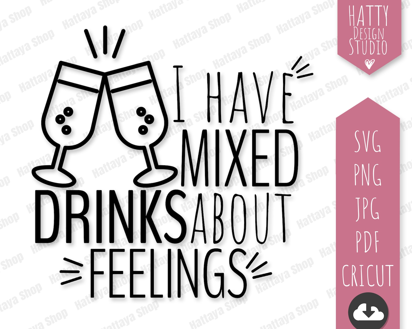 I Have Mixed Drinks About Feelings Svg Ladies Night Svg Etsy