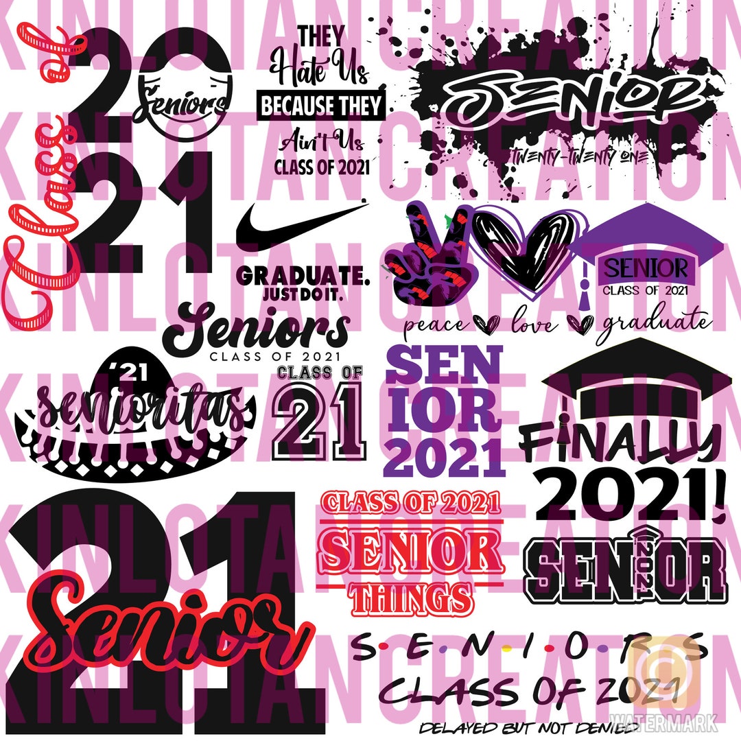 Senior 2021 Bundle Class of 2021 SVG Bundle Cricut Silhouette Cutting ...