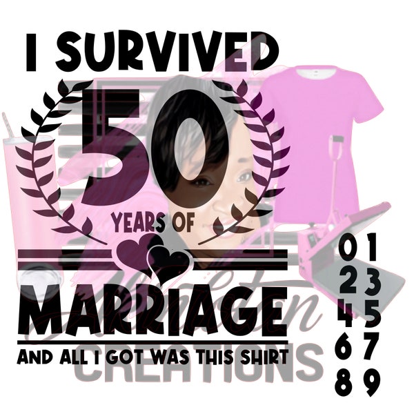I Survived Marriage SVG Cricut Silhouette Cutting Machine