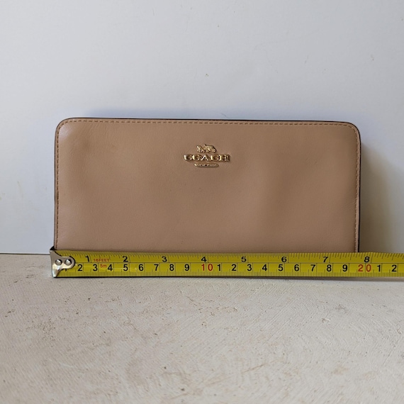 Rare Vintage Coach Leather Wallet, Blush Pink Skinny Wallet