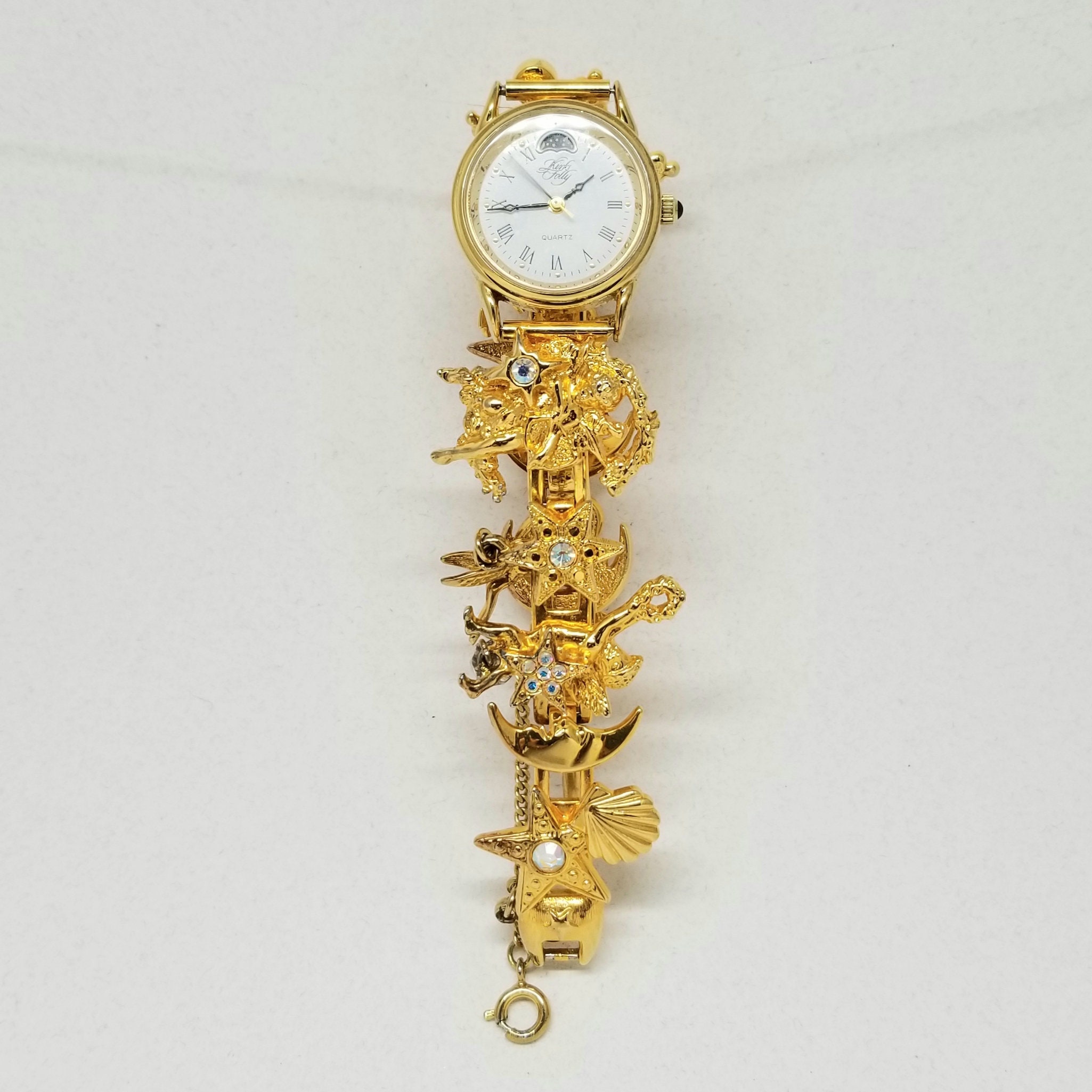 Vintage Kirks Folly Watch, Moon Phase Dreamer Watch, Heart  display picture 2