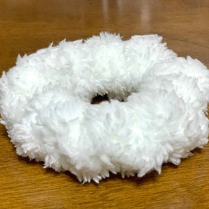 Large White Sherpa Scrunchie, Big Soft and Fluffy Scrunchie, White Scrunchie, Made in USA - Etsy