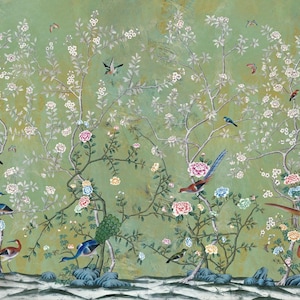 W36&quot;*108&quot;/ panel, 18th Century style Chinoiserie Wall Panels, Vintage , antique style, CHINOISERIE wallpaper, interior decoration, no frame