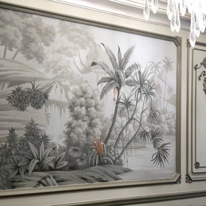 hand-painted Panoramic wallpaper ------hand-painted wallpaper--custom panel size and pattern