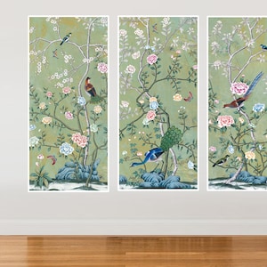 24&quot; *53&quot;,   Chinoiserie Handmade Wallpaper, no frame