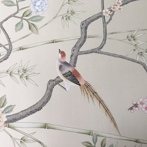 36&quot; *96&quot;,  Chinoiserie Handpainted Wallpaper Custom Size Available