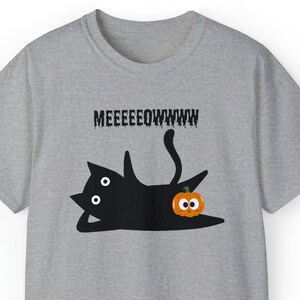 Crazy Cat Meow Shirt, Playful Cat Shirt, Halloween Cat Shirt, Unisex Ultra Cotton Tee