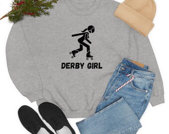 roller Derby Felpa girocollo unisex in misto pesante