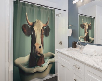 Cow Shower Curtain Cow Decor Cow Lover Ranch Decor Western Shower Curtain Western Decor Cowboy Decor Farmhouse Bathroom Farm