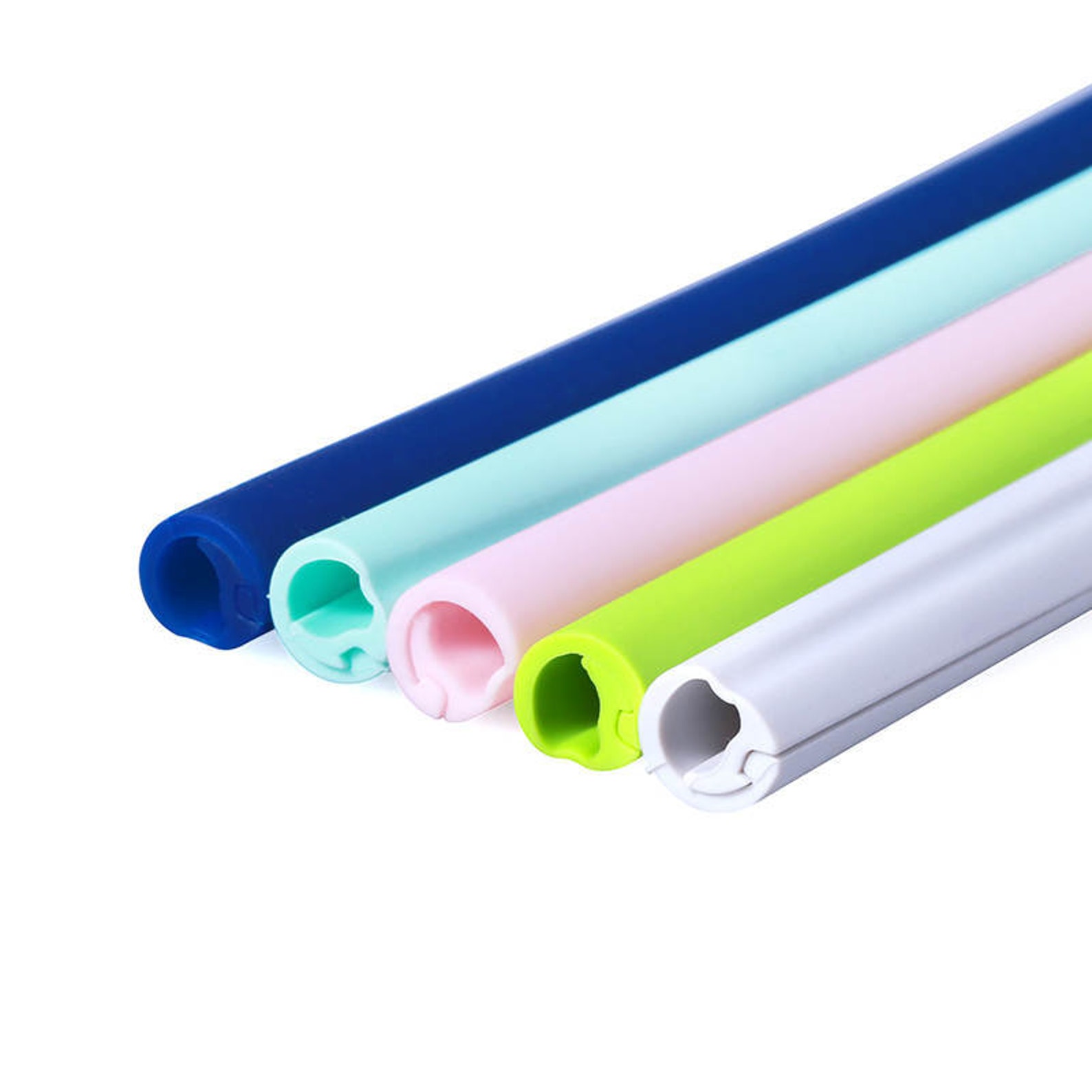 Silicone Travel Straws with Case Portable & Foldable Split Etsy