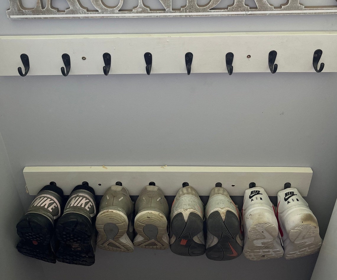 Low Profile Shoe Storage Hooks Etsy