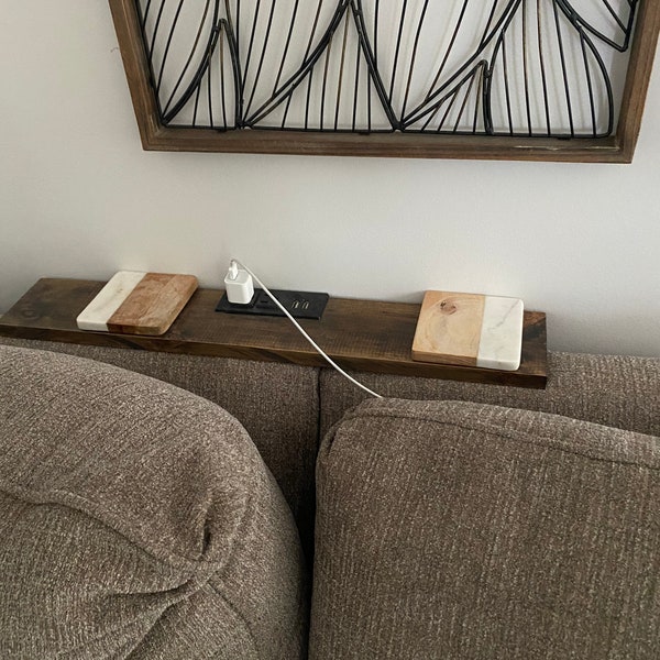 Hidden Sofa Table or Tray with Outlet