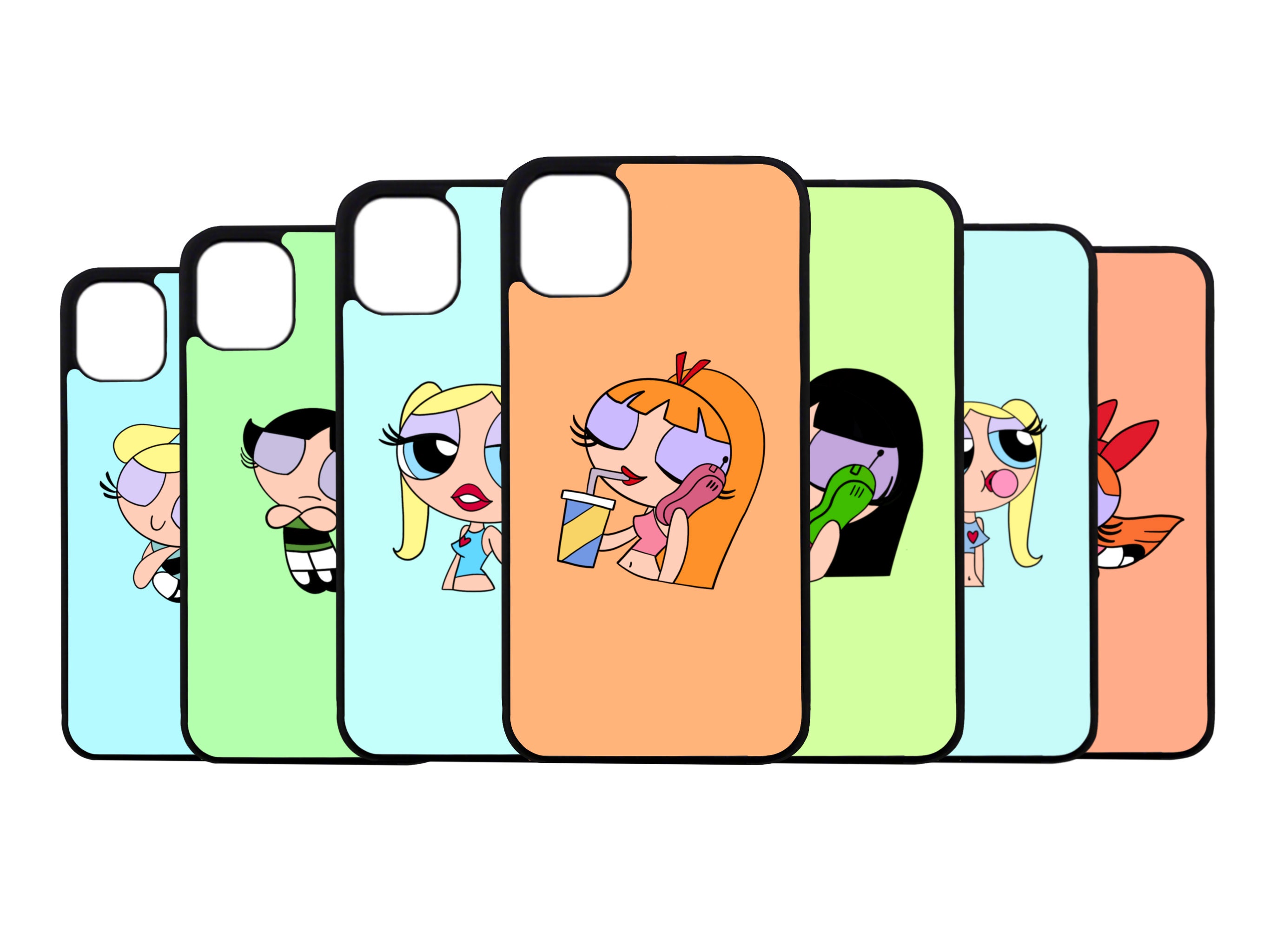 Printed Powerpuff Girls Phone Case Etsy
