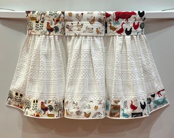 Hanging Kitchen Towel | Decorative Oven Handle Towel | Farmhouse Bar Hand Towel | Dishwasher & Cabinet Towel
