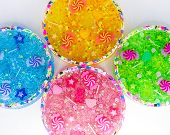 Resin Coasters: Pastel Candy Shop (Individual or Set)