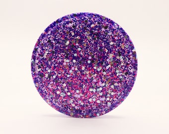 Resin Coasters: Electric Purple (Individual or Set)