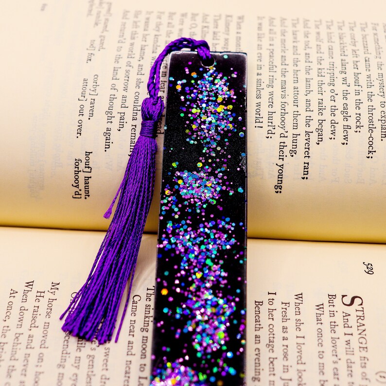 Resin Bookmark: Galaxy Swirl Individual or Set image 1