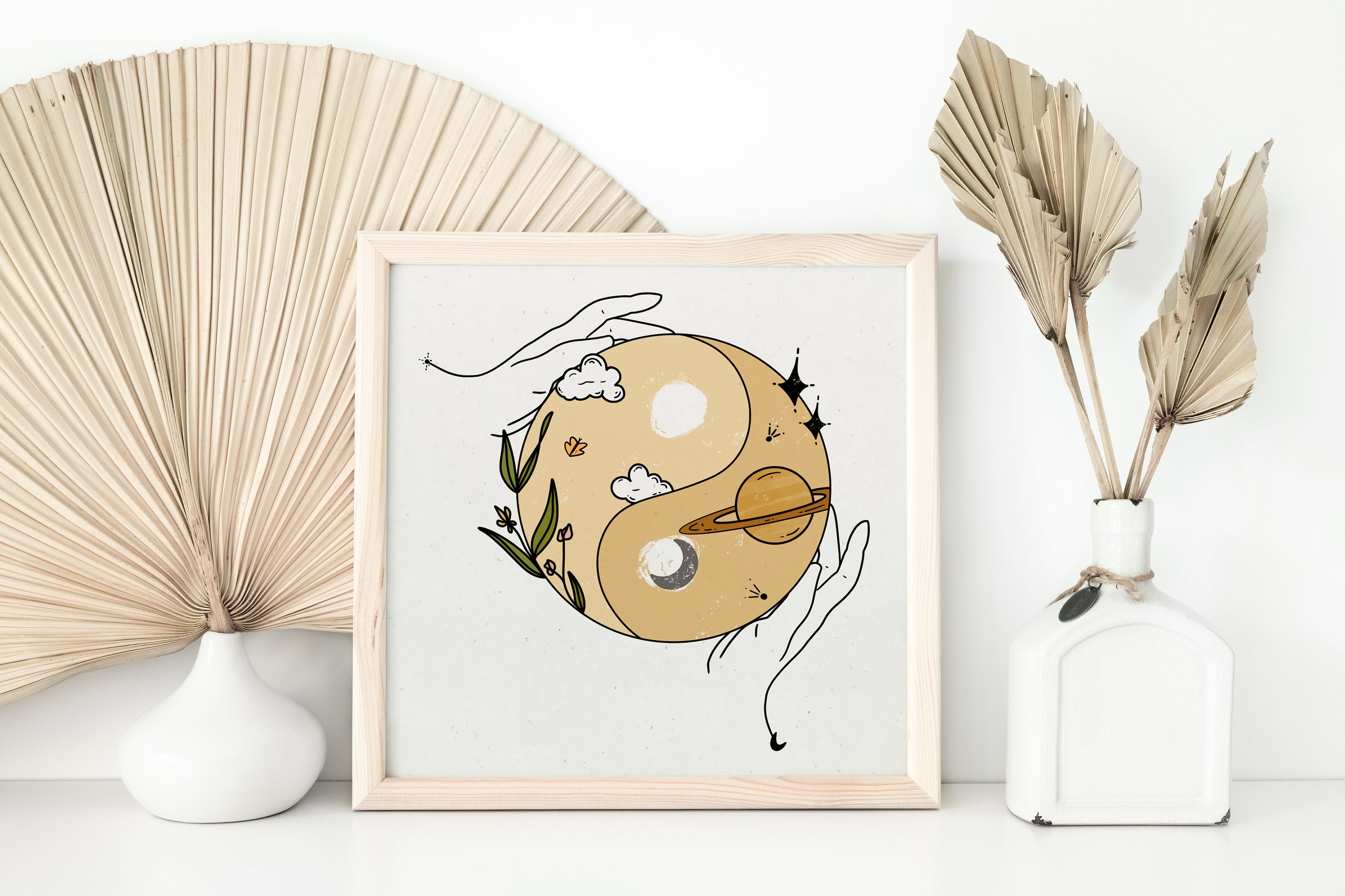 Yin Yang Wall Art, Yin Yang Art Print, Yin Yang Home Decor, Yin Yang
