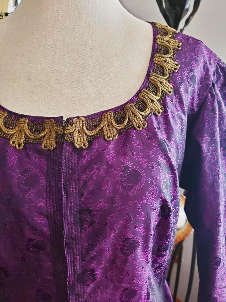 Vintage 60s Purple Renaissance Corset Gown