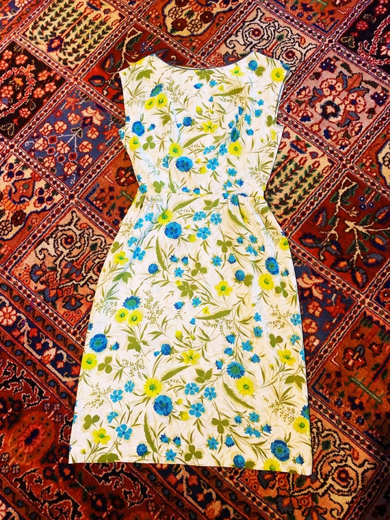 Blue and Green Floral Dress S