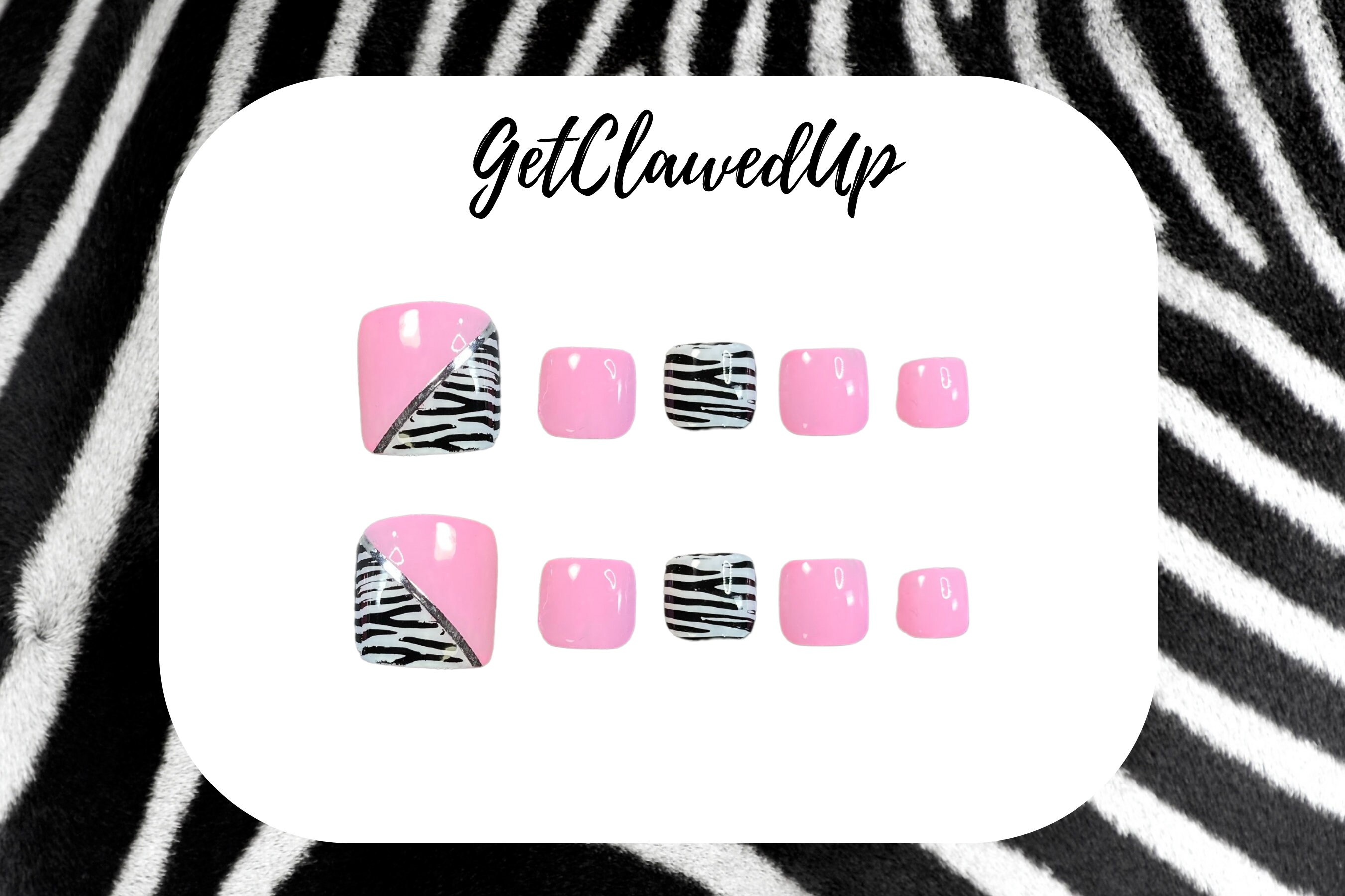 Zebra Print Toe Nails